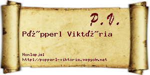 Pöpperl Viktória névjegykártya